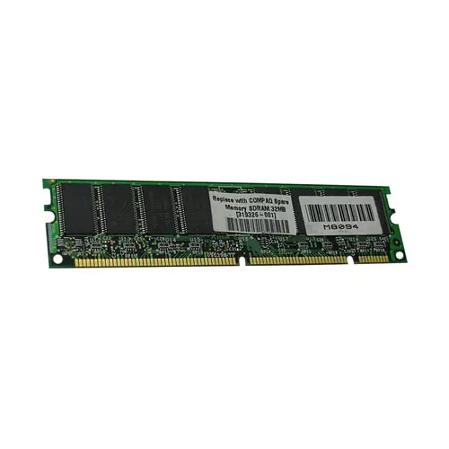 319326-001 - HP 32MB 100MHz PC100 Non-ECC Unbuffered CL2 168-Pin UDIMM 3.3V Rank Memory Module