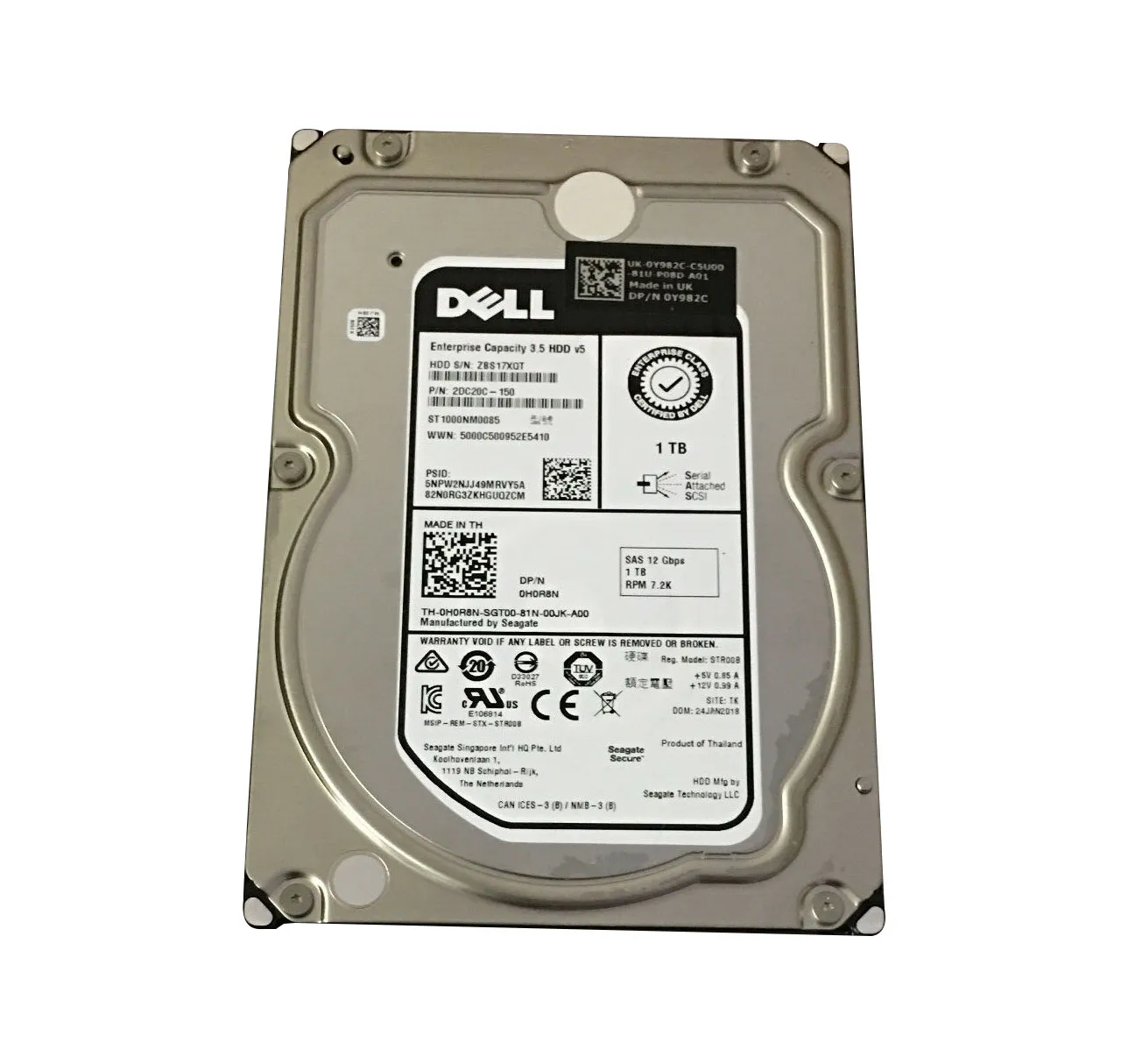 2DC20C-150 - Seagate 1TB 7200RPM SAS 12Gb/s 3.5-in Hard Drive