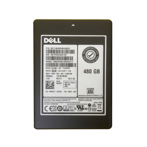 W02FT - Dell 480GB 2.5 inch MLC 6Gb/s SATA Solid State Drive