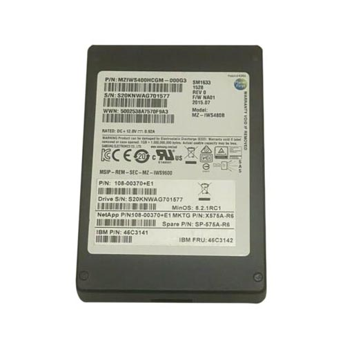 108-00370 - NetApp 400GB 3.5 inch 6Gb/s SAS Solid State Drive