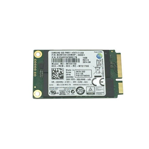 GVHN2 - Dell 512GB TLC SATA 6Gb/s mSATA 1.8-Inch SSD