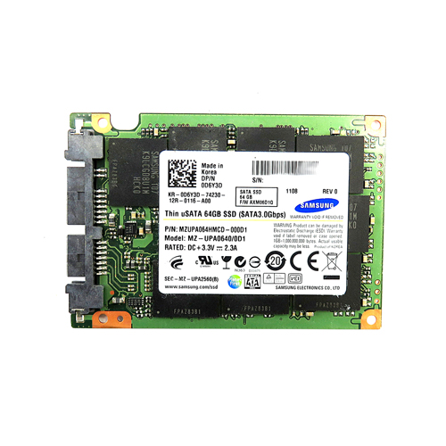 D6Y3D - Dell 64GB MLC SATA 3Gb/s mSATA 1.8-Inch SSD