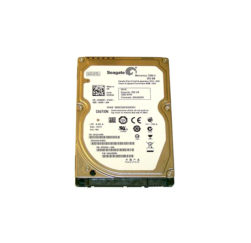 C385R - Dell 250GB 7200RPM SATA 3Gb/s 2.5-in Hard Drive