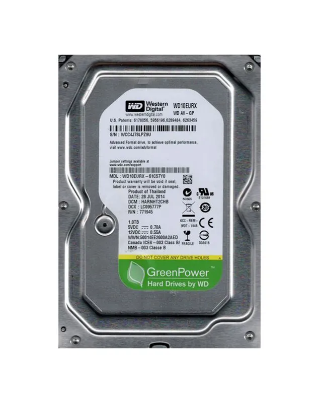 WD10EURX - Western Digital 1TB 5400RPM SATA 6Gb/s 3.5-in Hard Drive