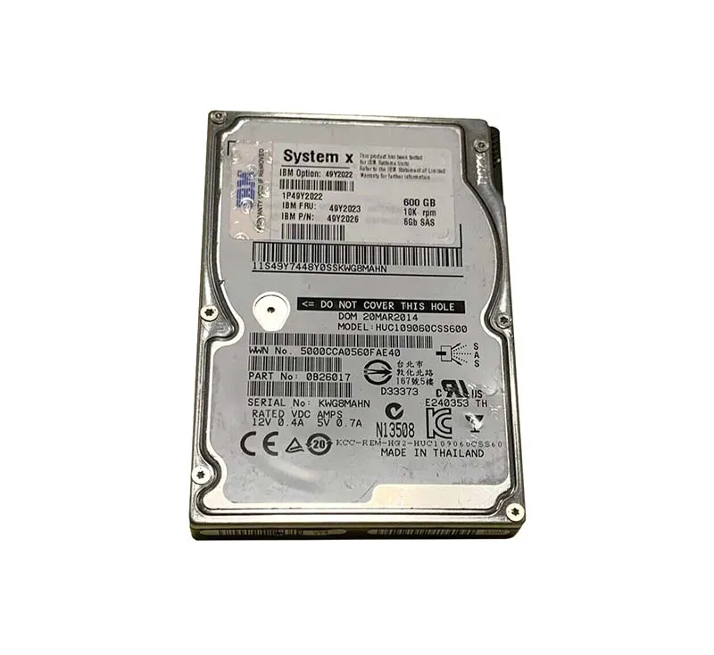 49Y2022 - IBM 600GB 10000RPM SAS 6Gb/s Hot Swap 2.5-in HDD