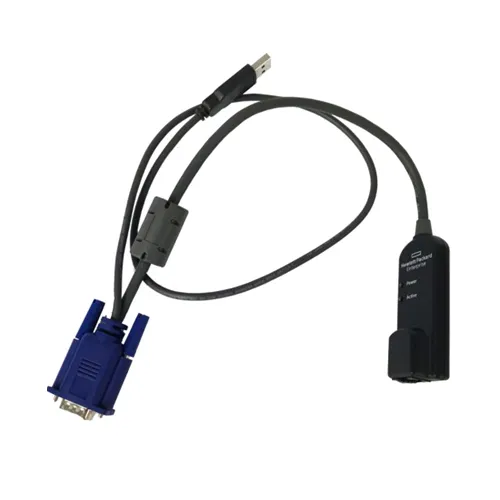 520-914-501 - HP 1 x VGA HD-15 Male to 1 x Port RJ-45 + 1 x Port USB Interface Adapter Cable