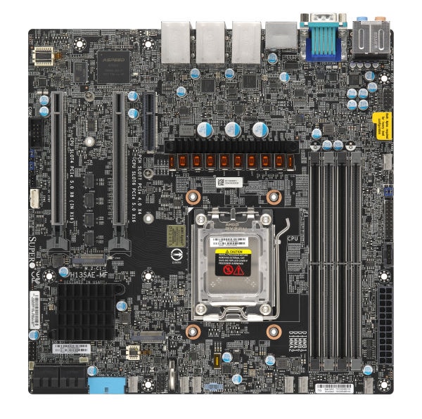 Supermicro  MBD-H13SAE-MF-B EPYC 4004/Ryzen 7000 Single Socket LGA1718 DDR5 SATA PCI-Express M.2 Supported Micro-ATX Server Motherboard