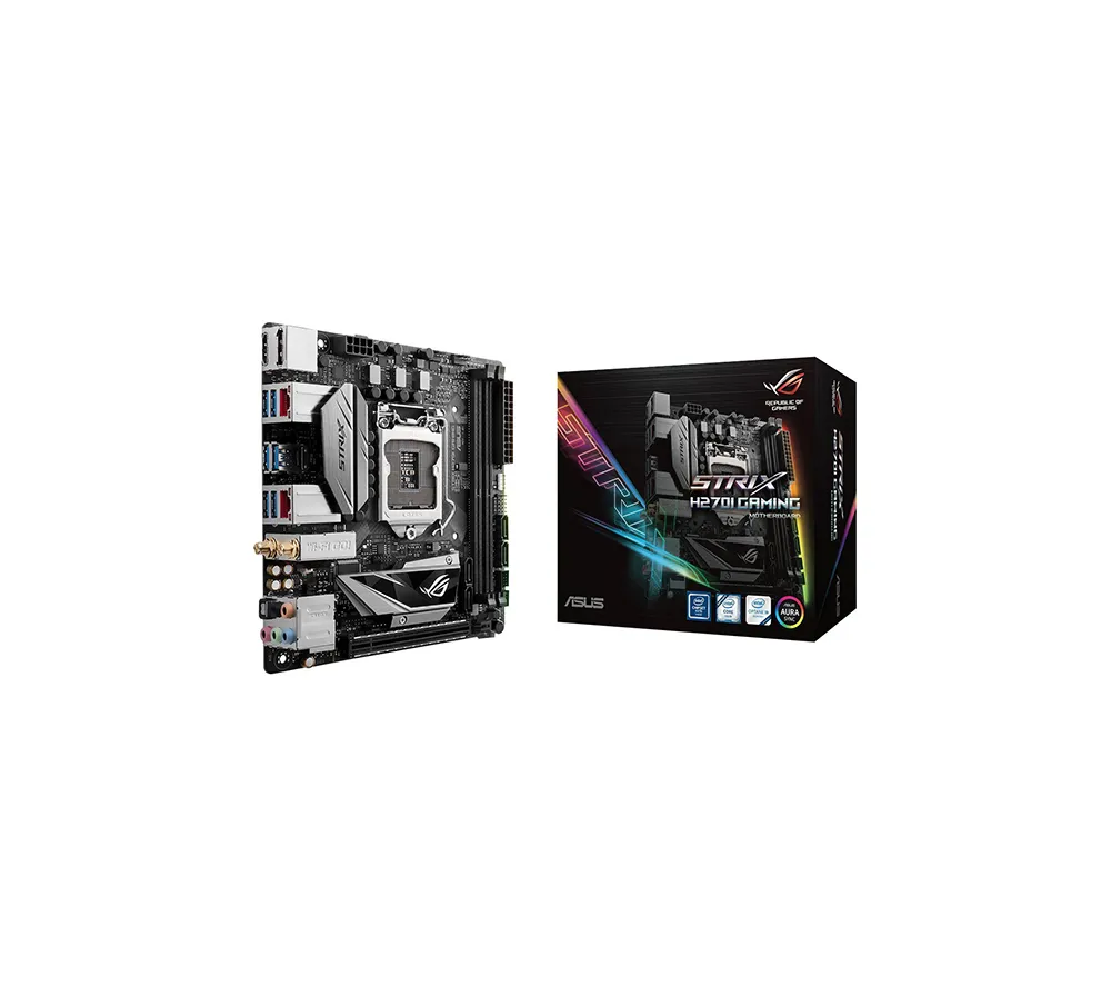 90MB0U10-M0AAY0 - Asus ROG STRIX H270I GAMING Socket LGA1151 Intel H270 Chipset Mini-ITX System Board (Motherboard) Supports Core i3/ Core i5/ Pentium/ Celeron Series DDR4 2x DIMM