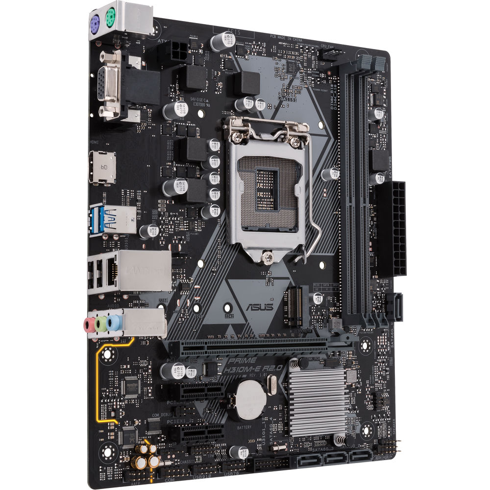 PRIME H310M-E R2.0 - Asus Socket LGA1151 Intel H310 Chipset Micro-ATX System Board (Motherboard) Supports Core i7/Core i5/Core i3/Pentium/Celeron Series DDR4 2x DIMM