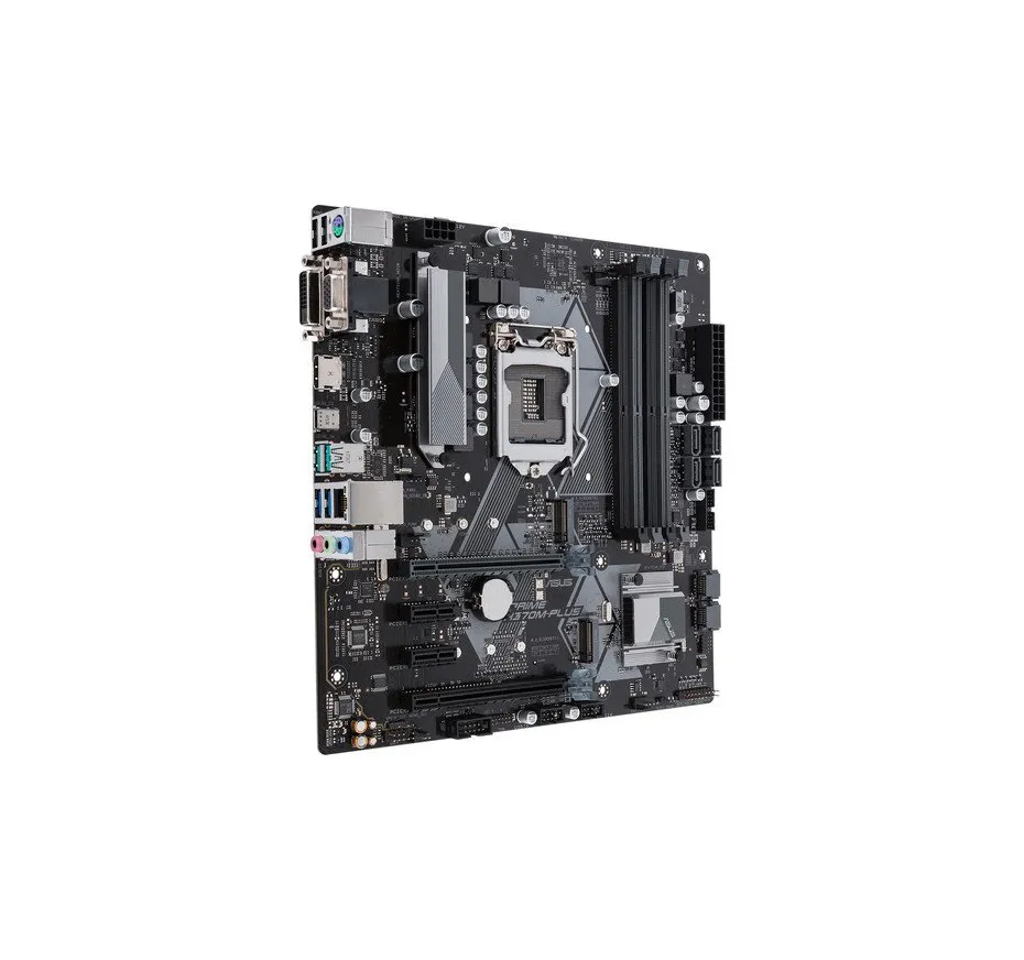 90MB0WC0-M0EAY0 - Asus PRIME H370M-PLUS Socket LGA1151 Intel H370 Chipset Micro-ATX System Board (Motherboard) Supports Core i7/i5/i3/Pentium/Celeron DDR4 4x DIMM