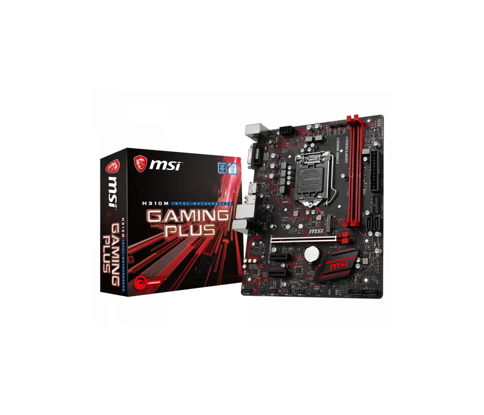 H310MGPLUS - MSI H310M GAMING PLUS Socket LGA1151 Intel H310 Chipset Micro-ATX System Board (Motherboard) Supports Core/Pentium Gold/Celeron DDR4 2x DIMM