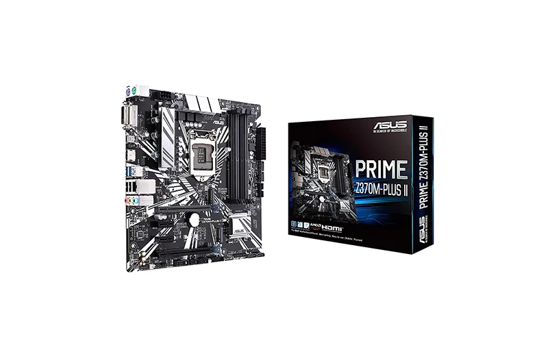 90MB0ZR0-M0EAY0 - Asus PRIME Z370M-PLUS II Socket LGA1151 Intel Z370 Chipset Micro-ATX System Board (Motherboard) Supports Core DDR4 4x DIMM