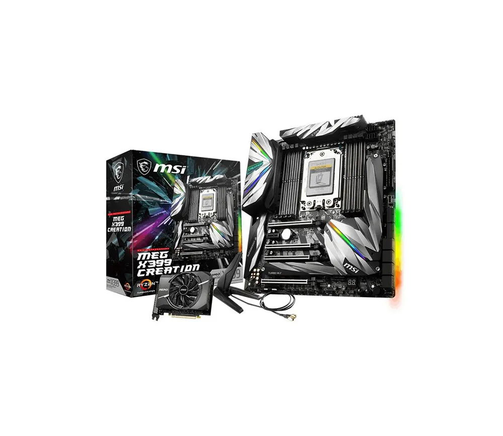 X399CREATION - MSI MEG X399 CREATION Socket TR4 AMD X399 Chipset EATX System Board (Motherboard) Supports Ryzen Threadripper DDR4 8x DIMM