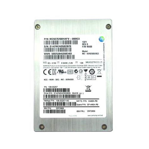 X446A-R6 - NetApp 200GB Enterprise 2.5 inch MLC 6Gb/s SAS SSD