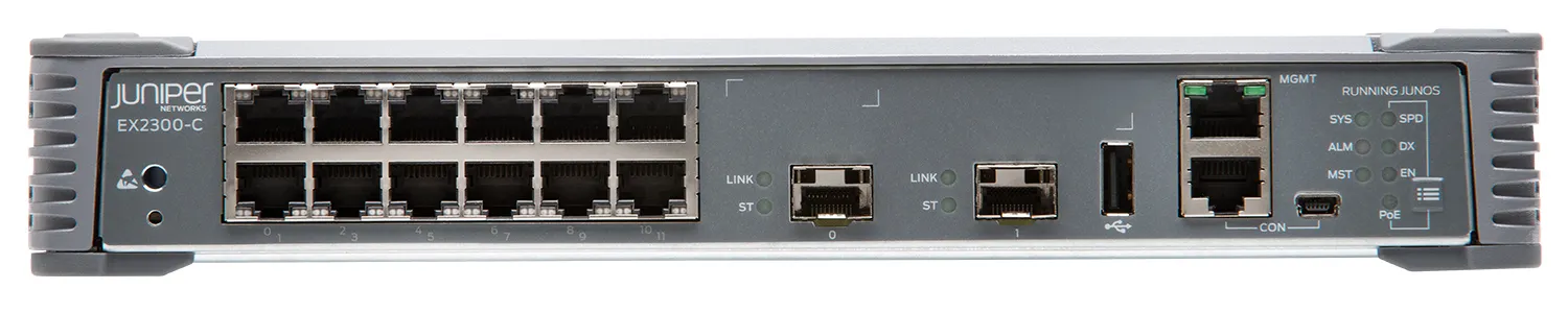 EX2300-C-12T - Juniper EX2300 12x RJ45 Port 1GBT 2x SFP+ Port Switch