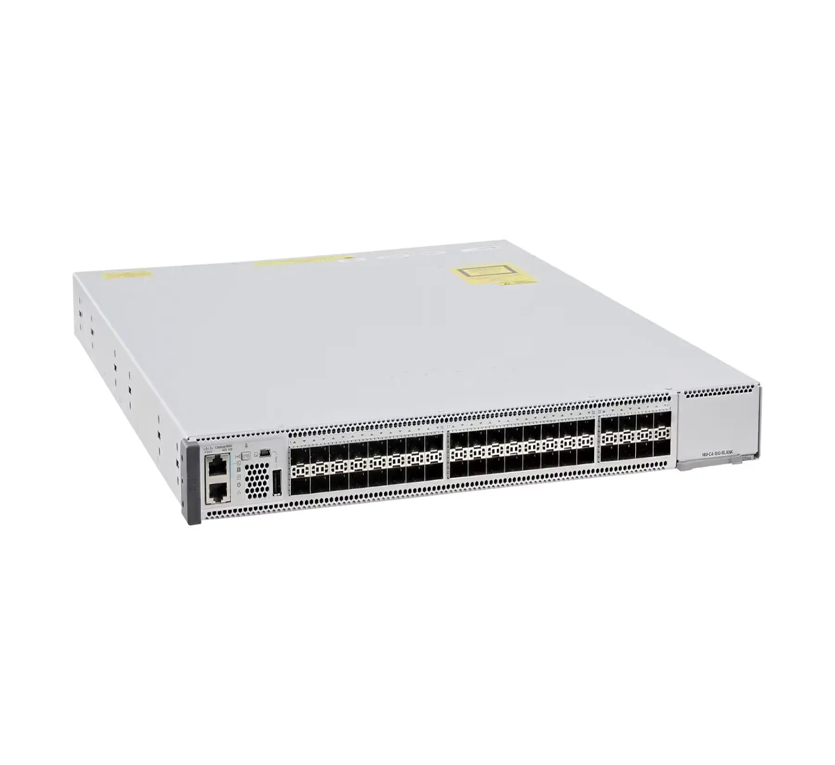 The Cisco Catalyst C9500-40X-E is a 40-port 10G SFP+ Ethernet switch with 960 Gbps switching capacity and 720 Mpps forwarding rate, designed for enterprise core and aggregation layers with advanced security, IoT, and cloud optimization.