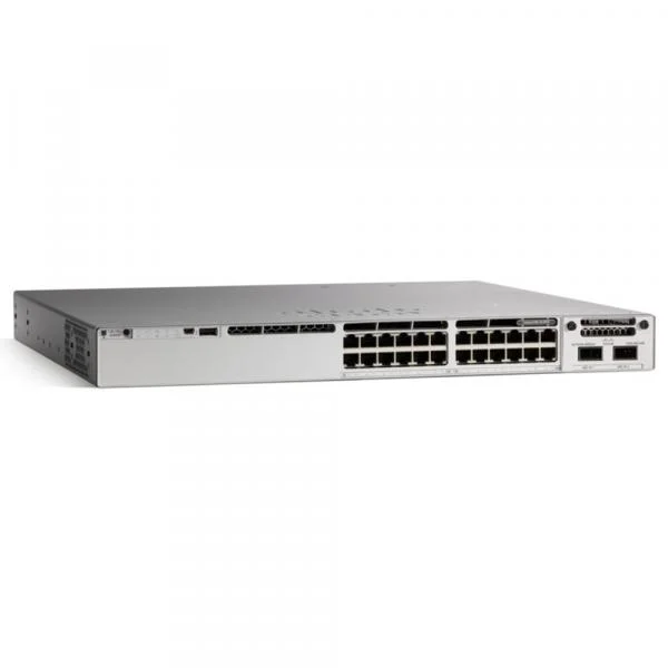 The Cisco Catalyst C9300-24H-E is a 24-port multigigabit Ethernet switch with UPOE+ support, designed for high-performance enterprise networks
