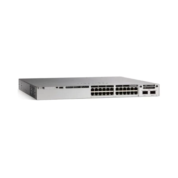 The Cisco Catalyst C9300-24P-A is a 24-port PoE+ Gigabit Ethernet switch with Network Advantage, providing robust security and scalability for modern enterprise environments