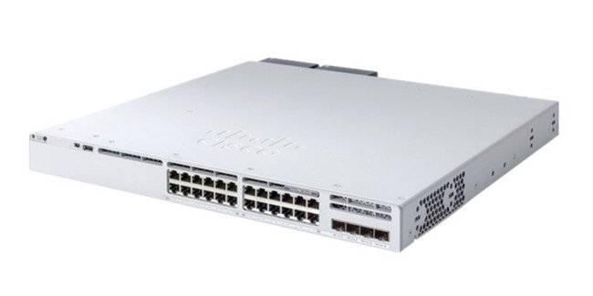 The Cisco Catalyst C9300L-24T-4G-E is a 24-port Gigabit Ethernet switch with 4 x 1G SFP uplinks, tailored for secure and scalable enterprise networking