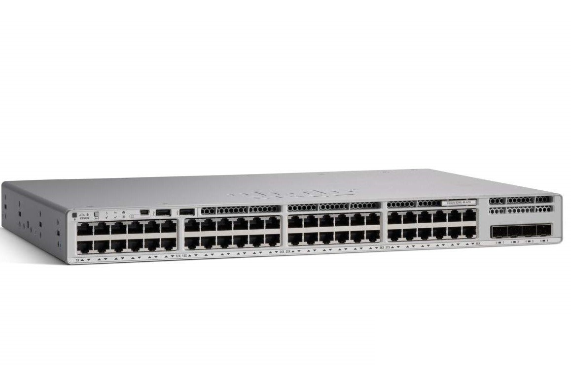 The Cisco Catalyst C9300L-48P-4X-A is a 48-port PoE+ Gigabit Ethernet switch with 4 x 10G SFP+ uplinks, tailored for secure and scalable enterprise networking