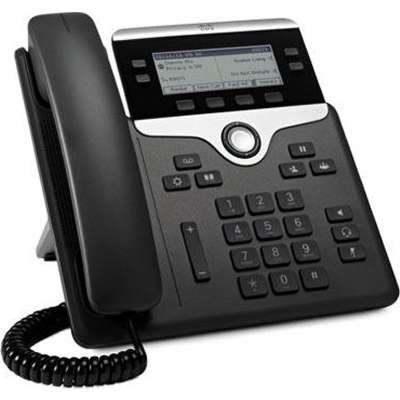 The Cisco CP-7841-K9= is a 4-line business-class IP phone designed for secure, high-quality VoIP communication, featuring a backlit display, HD voice, and PoE support