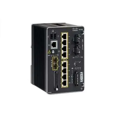 The Cisco IE-3300-8T2S-E is an industrial Ethernet switch with 8 copper Ethernet ports and 2 SFP ports, designed for rugged environments, providing advanced network management and secure connectivity for industrial IoT and automation applications